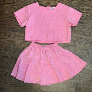 Lola and boys size 8 sparkle skirt set